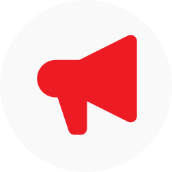 Icon of a megaphone representing marketing tools